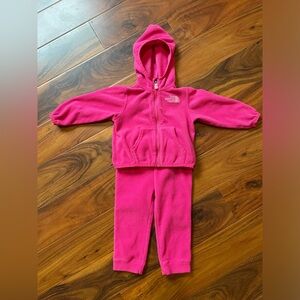 NorthFace Baby Girl fleece set pink size 12-18M